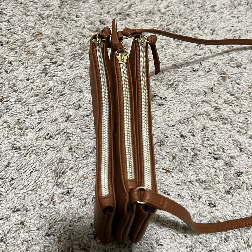 Brown Bag with 3 Zippers - Picture 2 of 6